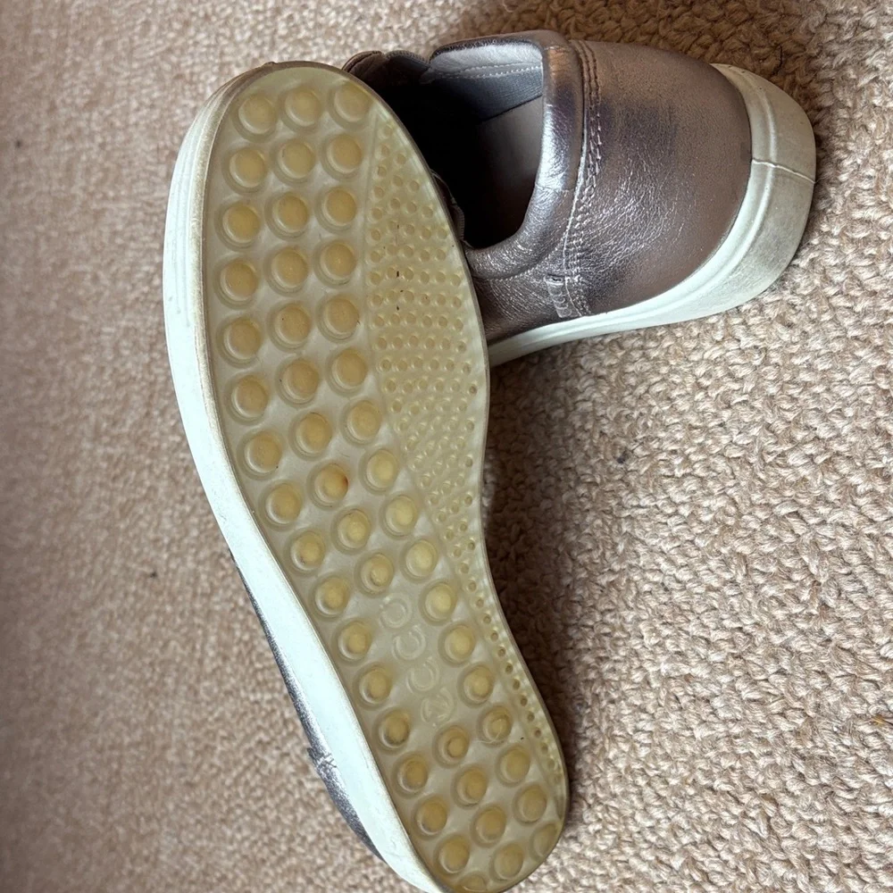 Ecco Silver Woven Slip-On Loafers - Picture 4 of 7